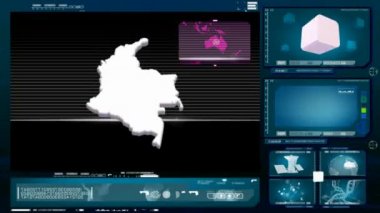 Kolombiya - bilgisayar monitörü - mavi 0