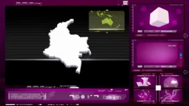 Kolombiya - bilgisayar monitörü - pembe 0