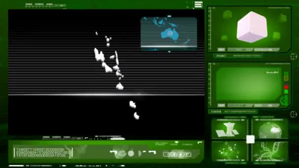 Vanuatu - számítógép-monitor - zöld 0. mov — Stock videók