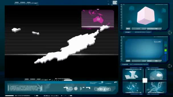 アンギラ - コンピューターのモニター - 青 0 — ストック動画