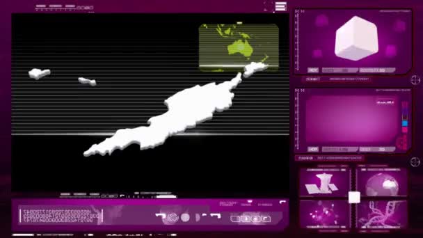 Anguilla - monitor de ordenador - rosa 0 — Vídeo de stock