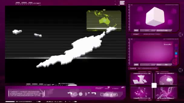 Anguilla - monitor komputerowy - różowy 0 — Wideo stockowe