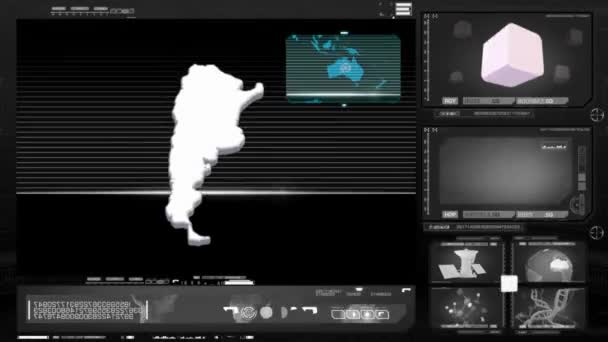 Argentina - monitor de computador - preto 0 — Vídeo de Stock