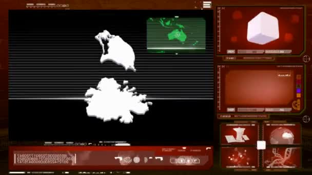 Αντίγκουα και Μπαρμπούντα - οθόνη υπολογιστή - κόκκινο 0 — Αρχείο Βίντεο