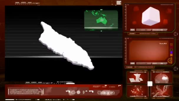 Aruba - монитор компьютера - красный 0 — стоковое видео