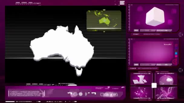 Australia - monitor per computer - rosa 0 — Video Stock