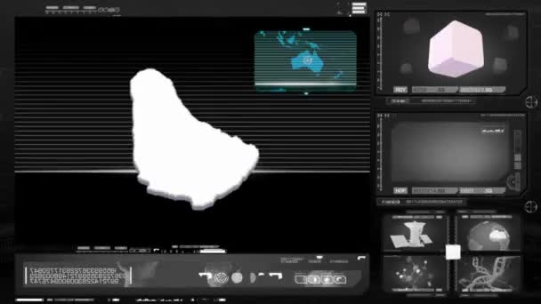 Barbados - monitor de computador - preto 0 — Vídeo de Stock