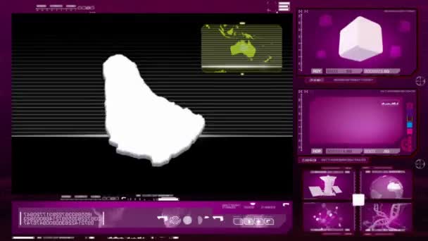 Barbados - computer monitor - pink 0 — Stock Video