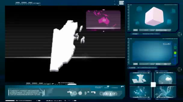 伯利兹-电脑显示器-蓝色 0 — 图库视频影像