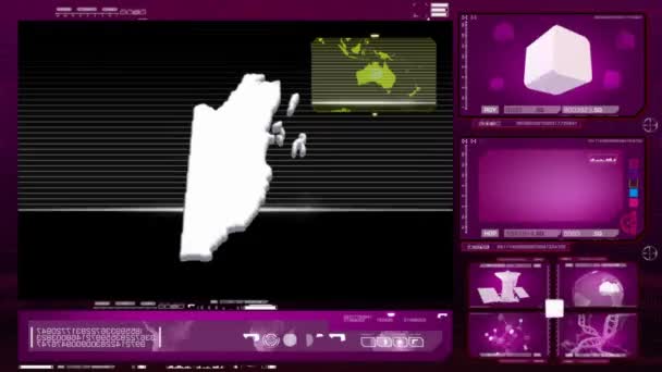 Belize - монітор комп'ютера - рожевий 0 — стокове відео