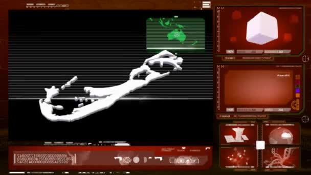 百慕大-电脑显示器-红 0 — 图库视频影像