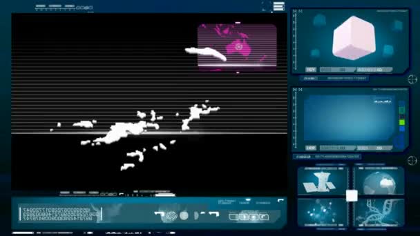 Isole vergini britanniche - monitor per computer - blu 0 — Video Stock