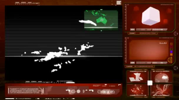 Isole vergini britanniche - monitor per computer - rosso 0 — Video Stock