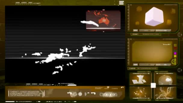 Ilhas virgens britânicas - monitor de computador - amarelo — Vídeo de Stock
