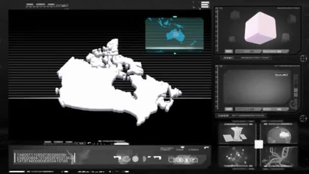 Canada - monitor de ordenador - negro 0 — Vídeos de Stock