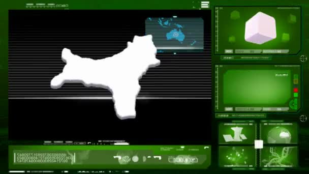 クリスマス島 - コンピューター モニター - グリーン 0 — ストック動画