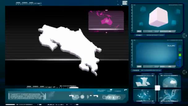 Costa rica - écran d'ordinateur - bleu 0 — Video