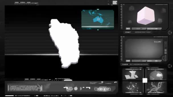 Dominica - computer monitor - black 0 — стоковое видео