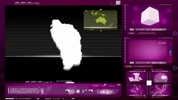 Dominica - monitor de ordenador - rosa 0 — Vídeo de stock
