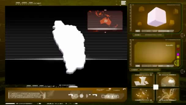 ドミニカ国 - コンピューターのモニター - 黄色 0 — ストック動画