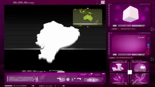 Ecuador - monitor de computadora - rosa 0 — Vídeos de Stock