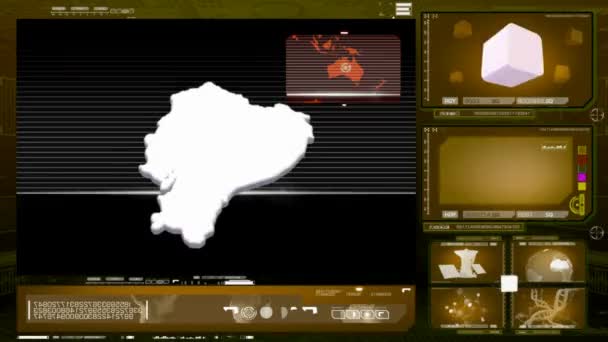 Ekwador - monitor komputerowy - żółty 0 — Wideo stockowe