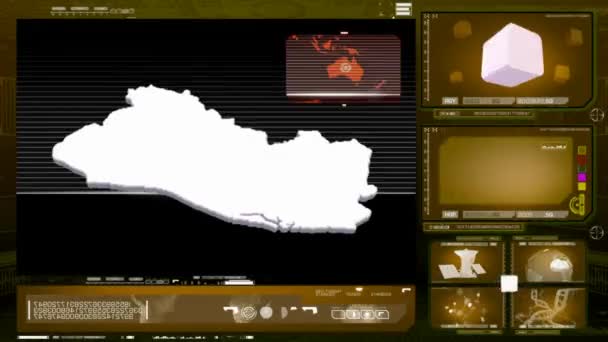 El salvador - monitor per computer - giallo 0 — Video Stock