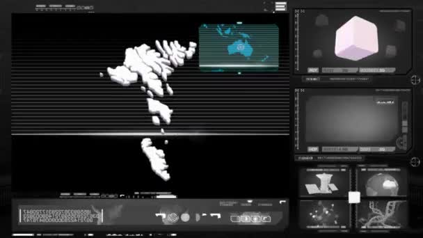 Färöer Inseln - Computermonitor - schwarz 0 — Stockvideo