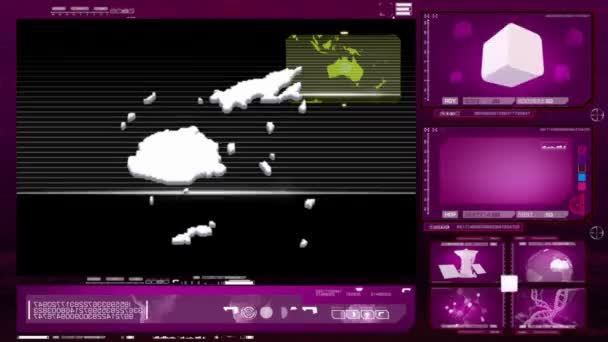 斐济-电脑显示器-粉红色 0 — 图库视频影像