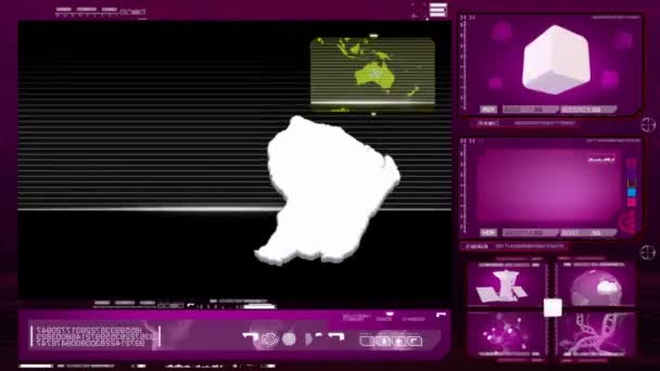 Guayana francesa - monitor de ordenador - rosa 0 — Vídeo de stock