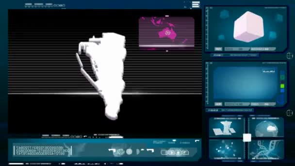 Gibraltar - monitor per computer - blu 0 — Video Stock