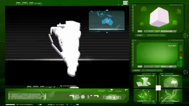 Gibraltar - datorskärm - grön 0 — Stockvideo