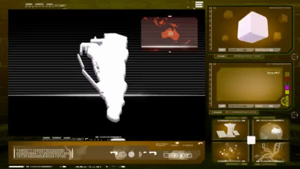 Гибралтар - монитор компьютера - желтый 0 — стоковое видео