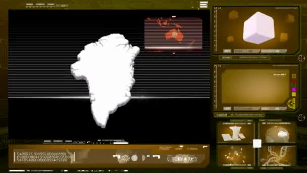 Groenland - computermonitor - gele 0 — Stockvideo