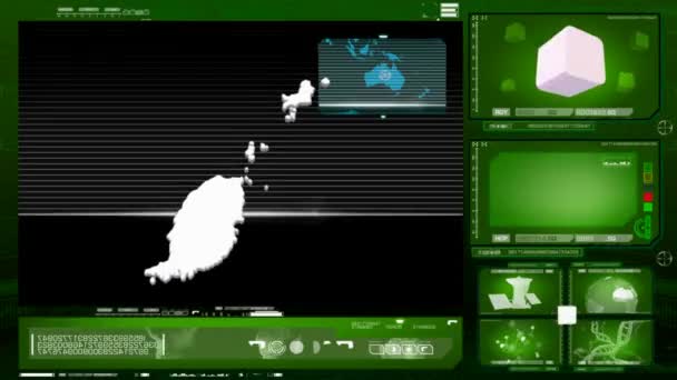 格林纳达-电脑显示器-绿色 0 — 图库视频影像