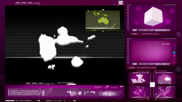 Guadeloupe - počítačový monitor - růžová 0 — Stock video