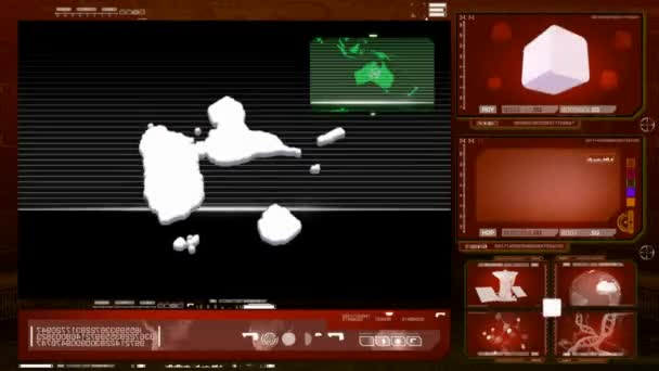 Guadalupe - monitor de computador - vermelho — Vídeo de Stock