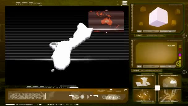 Guam - monitor de computador - amarelo 0 — Vídeo de Stock