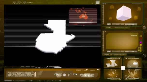 Guatemala - computermonitor - gele 0 — Stockvideo