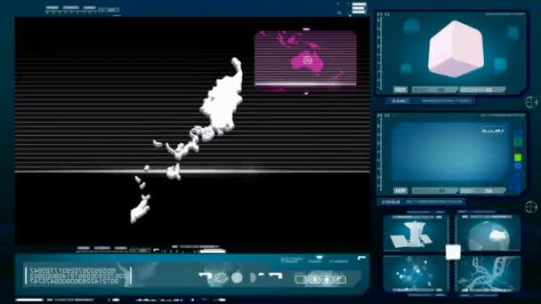 Palau - datorskärm - blå 0 — Stockvideo