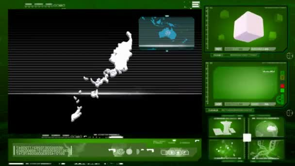 Palau - monitor de computador - verde 0 — Vídeo de Stock