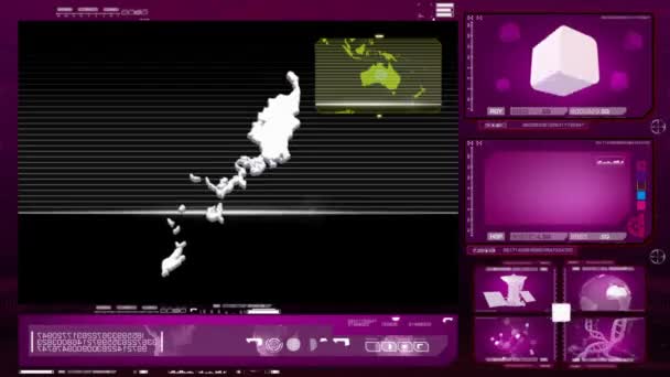 Palau - monitor de computador - rosa 0 — Vídeo de Stock