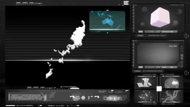 Palau - Computermonitor -schwarz 0 — Stockvideo