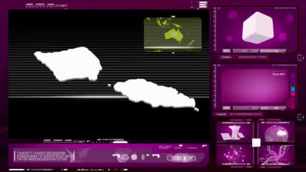 Szamoa - számítógép-monitor - rózsaszín 0 — Stock videók