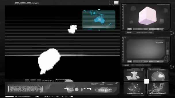 圣多美和普林西比-电脑显示器-黑 0 — 图库视频影像