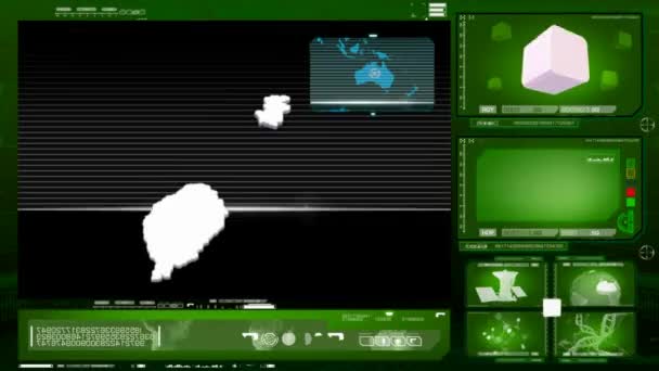 Sao tome en principe - computermonitor - groene 0 — Stockvideo