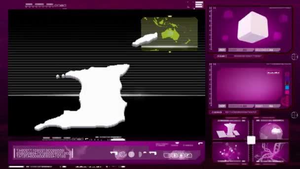 Тринидад и табаго - монитор компьютера - розовый — стоковое видео