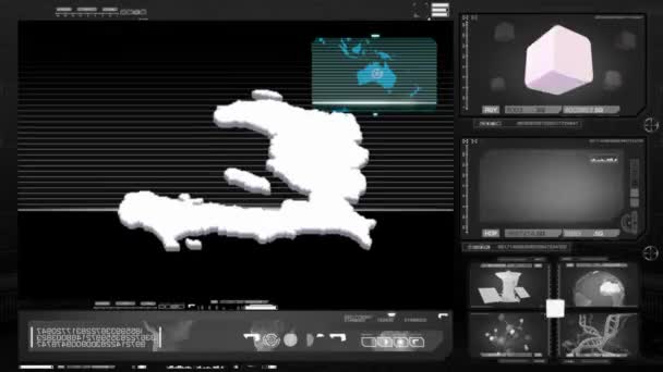 海地-电脑显示器-黑 — 图库视频影像