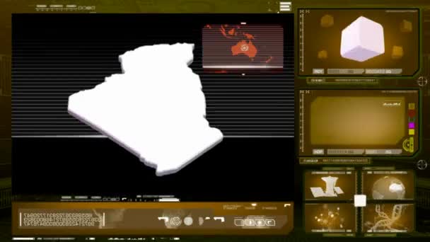 Algeria - computer monitor - yellow 0 — Stock Video