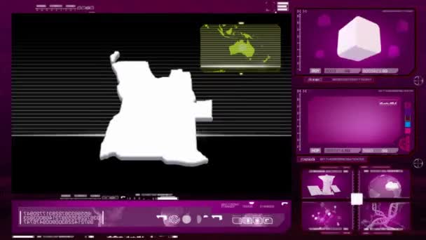 アンゴラ - コンピューターのモニター - ピンク 0 — ストック動画